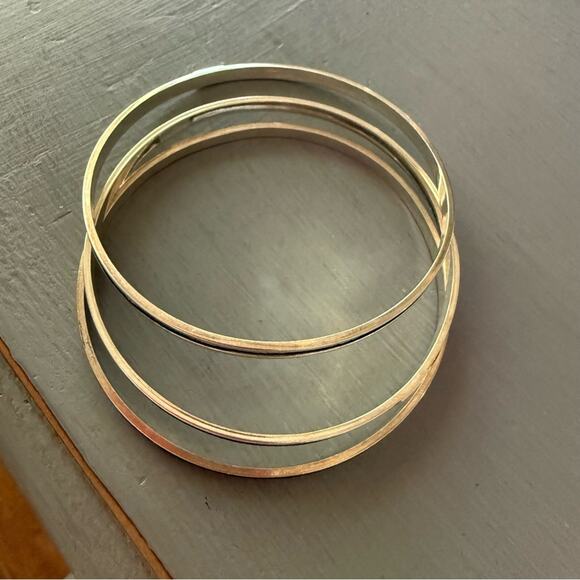 Sterling Silver 3 Bangle Bracelets - Picture 6 of 13